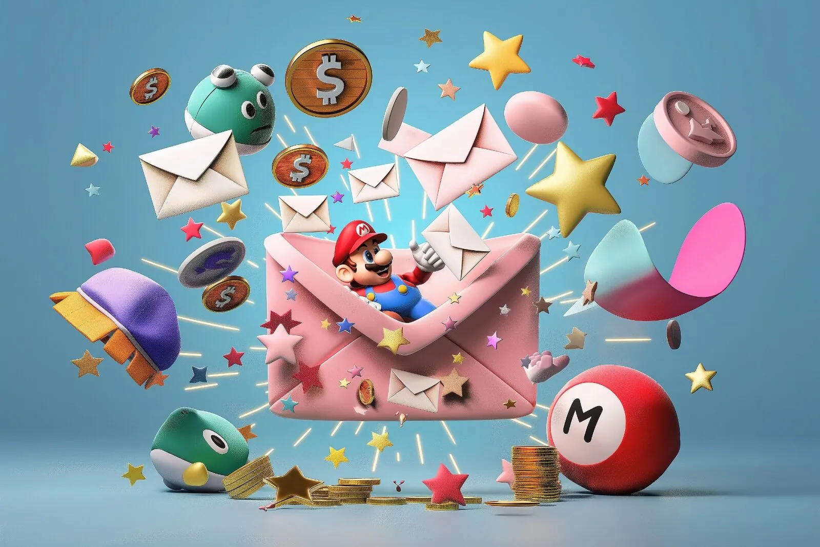 A bright envelope with a friendly game character — the free Gamer Decoder Kit