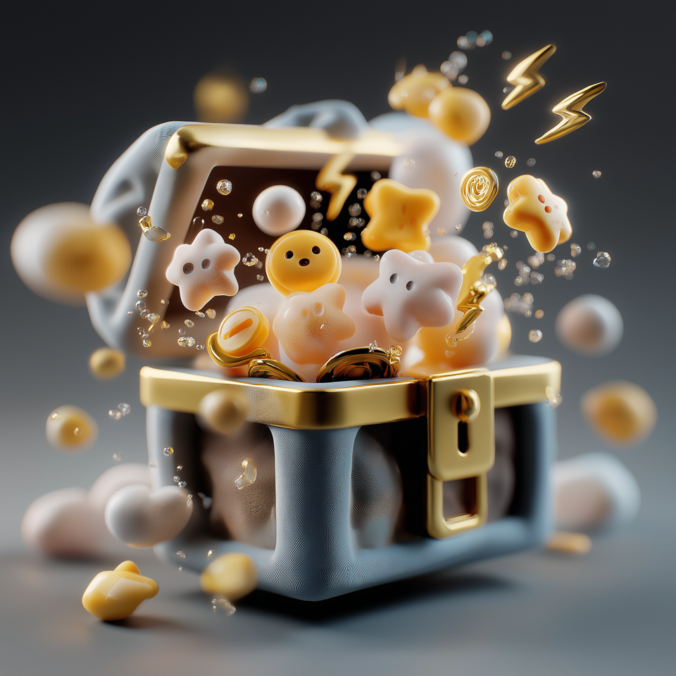 Video game treasure chest symbolizing rewards, upgrades, and in-game bonuses